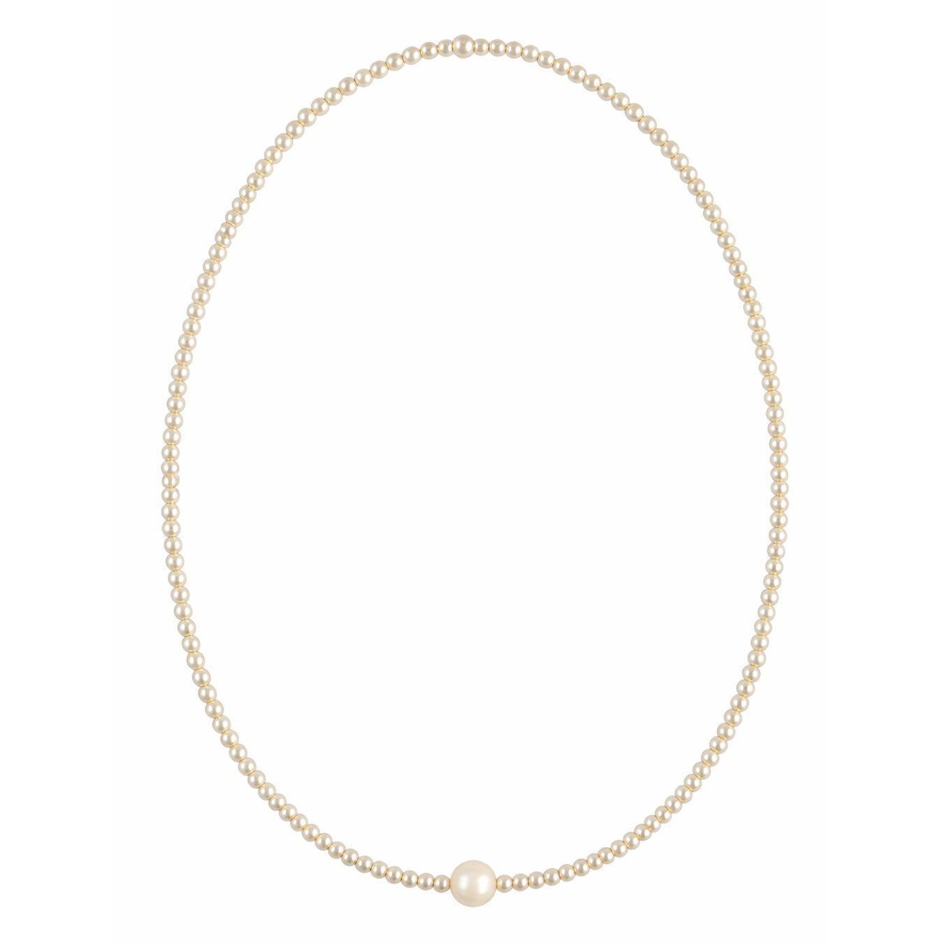 Freshwater Pearl Three MM Sterling Silver Necklace