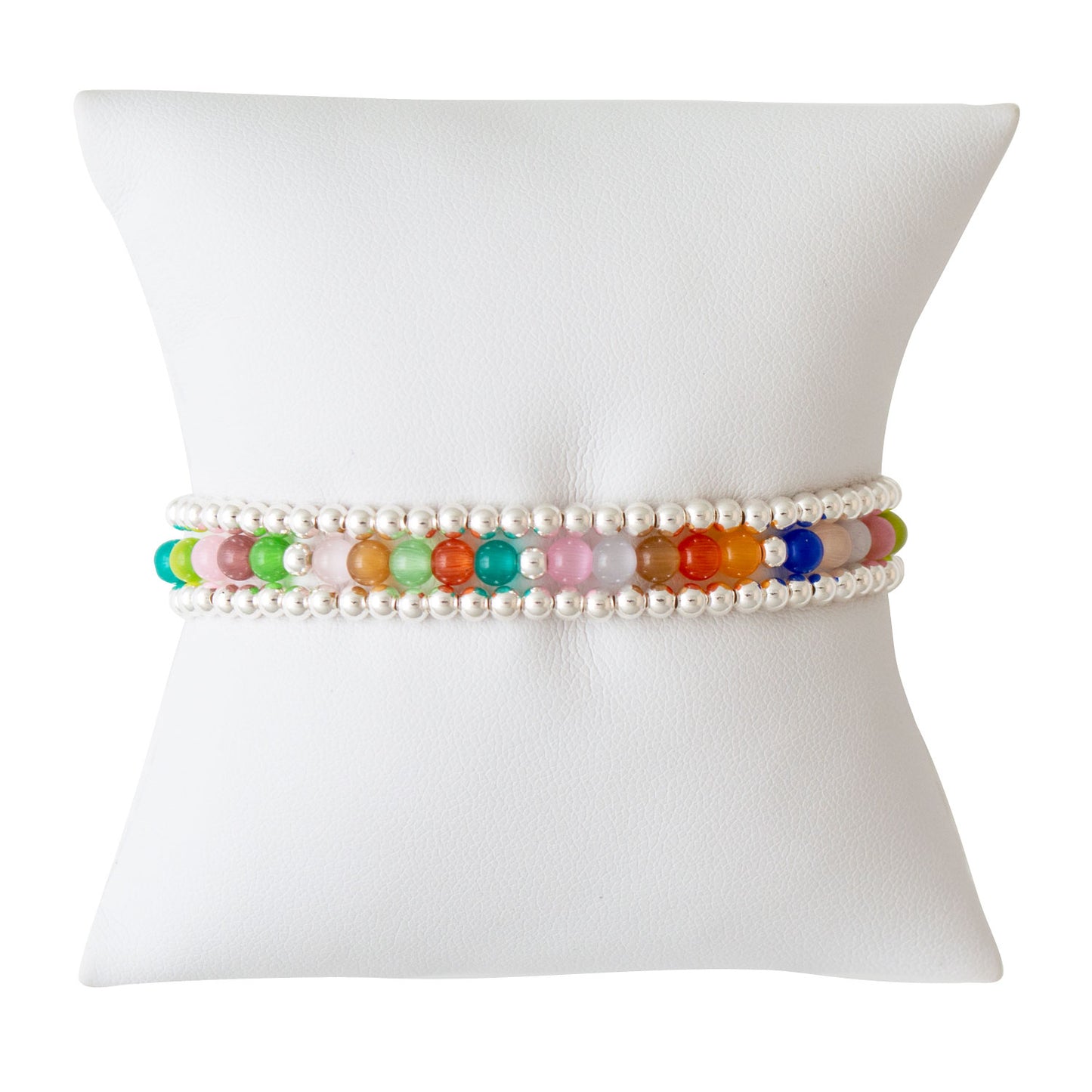 Confetti Multi-Colored Sterling Silver Bracelet Set