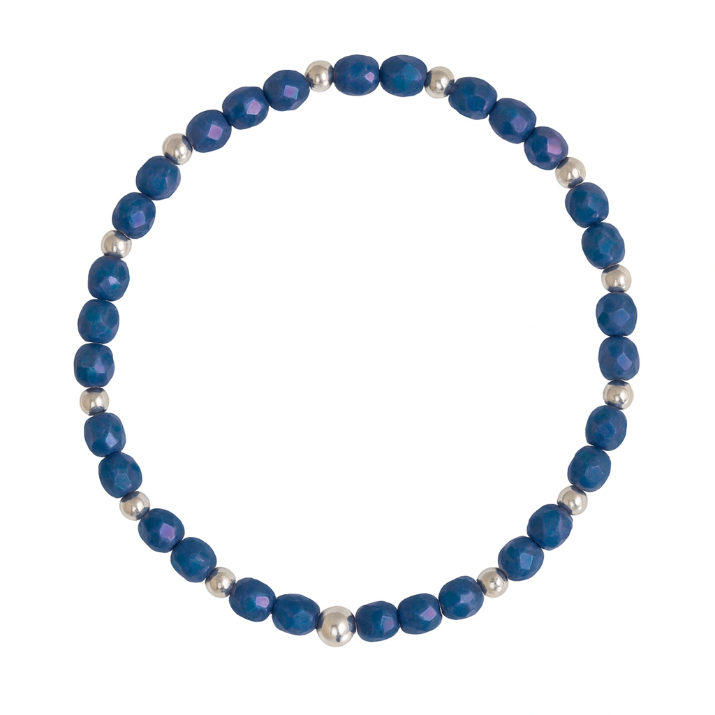Fancy Blue Sterling Silver Bracelet