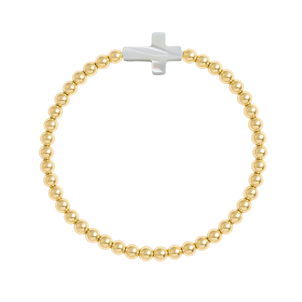 Shell Cross Gold Filled Bracelet