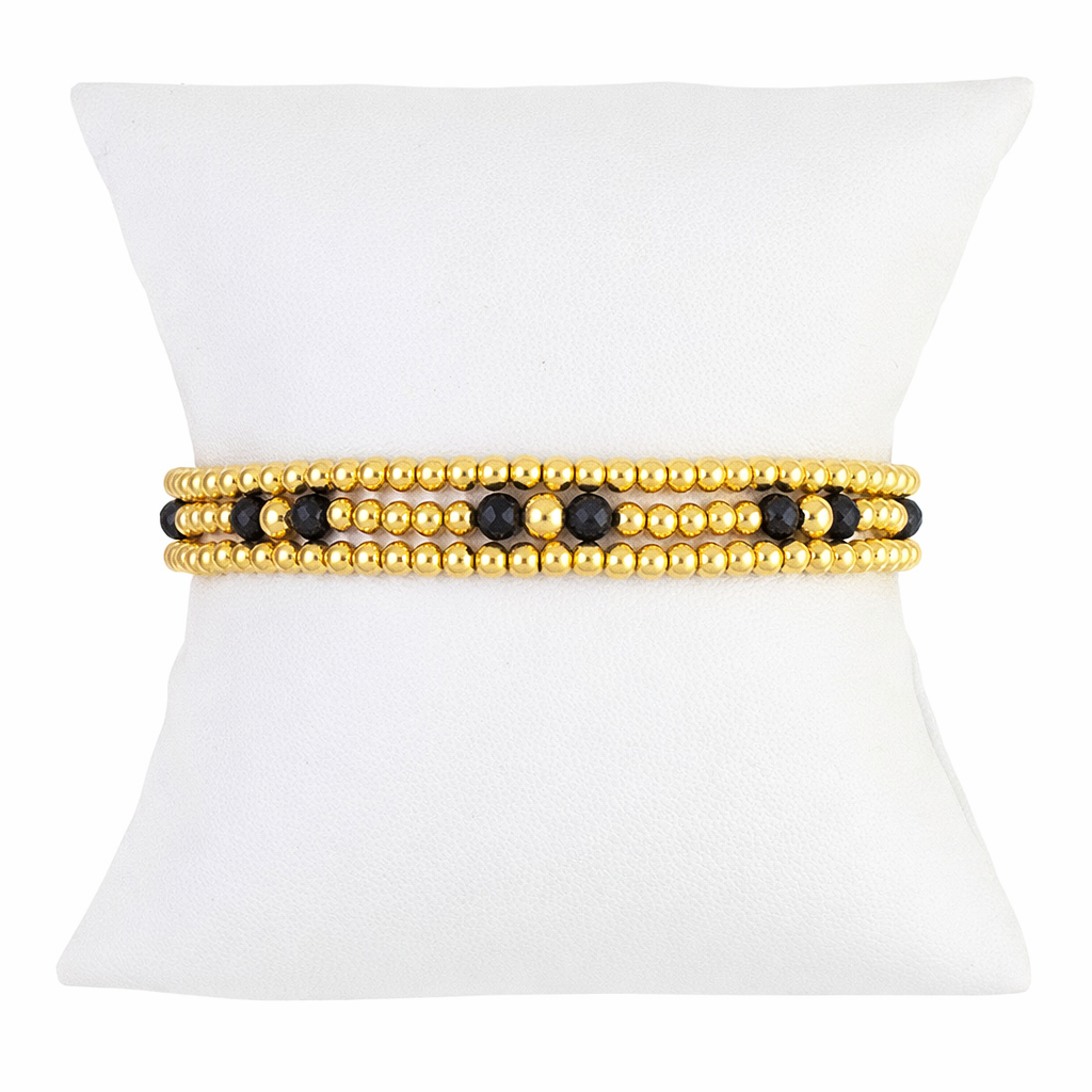 Sapphire Gemstone Gold Filled Bracelet Set