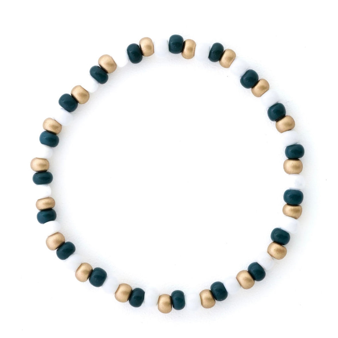 Spirit Original Dark Green, White and Gold Bracelet