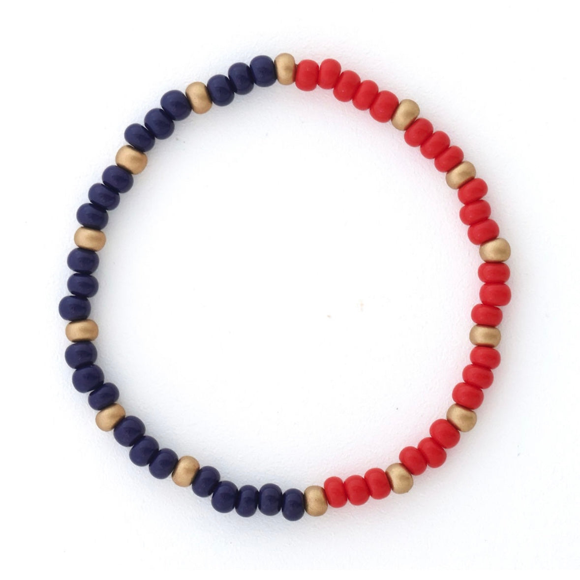 Spirit Half & Half Red, Navy and Gold Bracelet