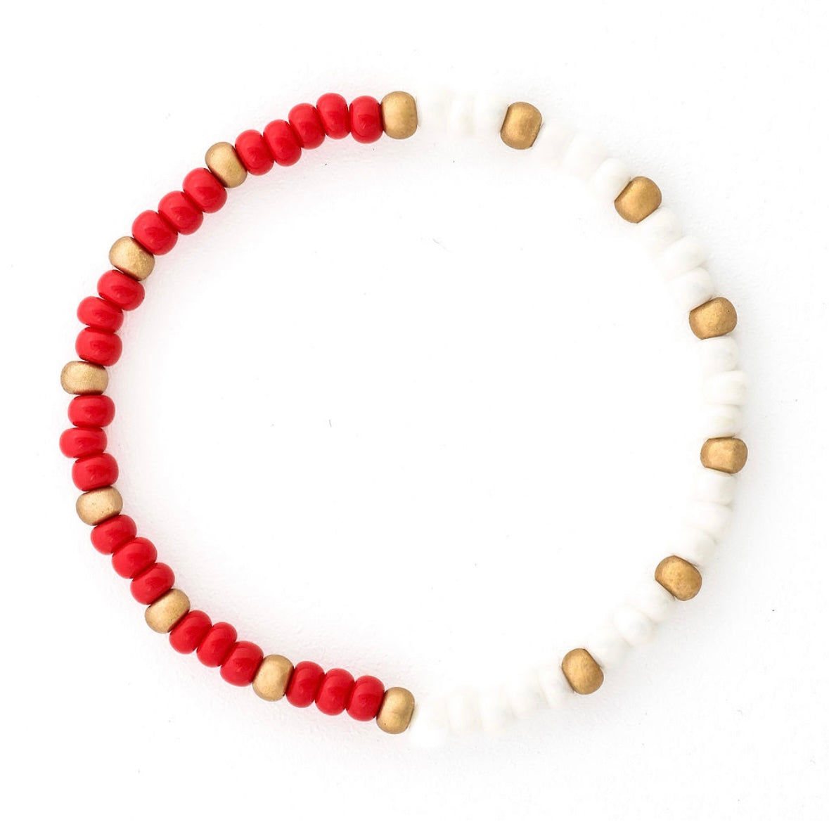 Spirit Half & Half Red, White and Gold Bracelet