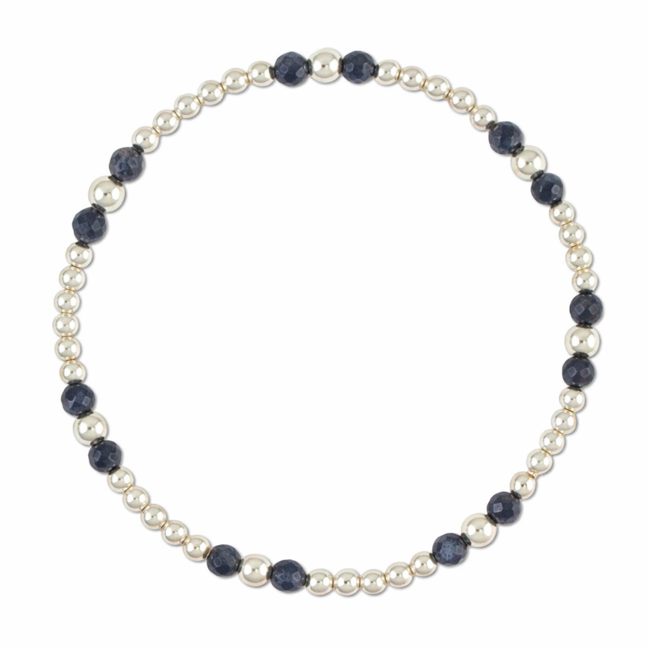 Sapphire Gemstone Sterling Silver Bracelet-September Birthstone