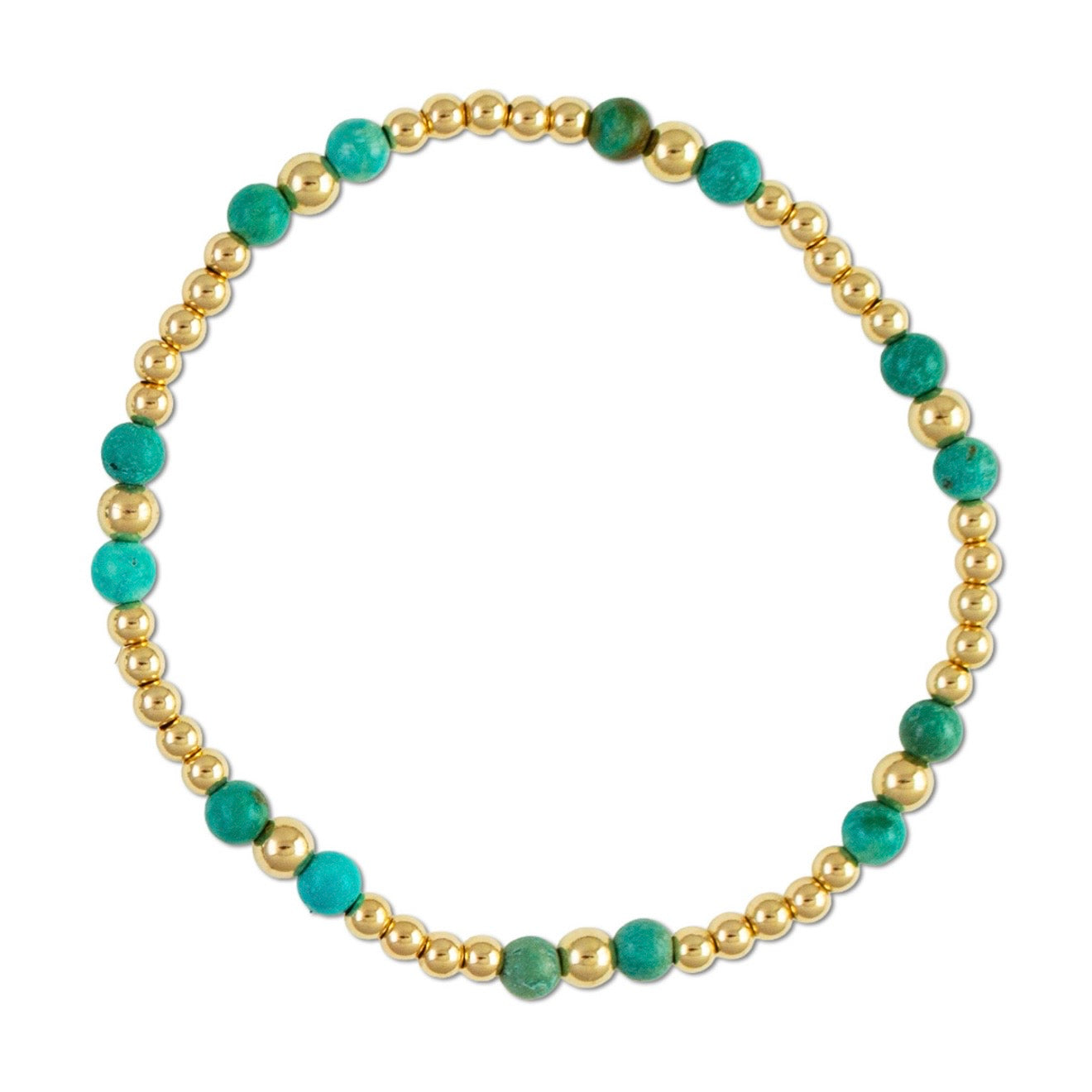 Turquoise Gemstone Gold Filled Bracelet-December Birthstone