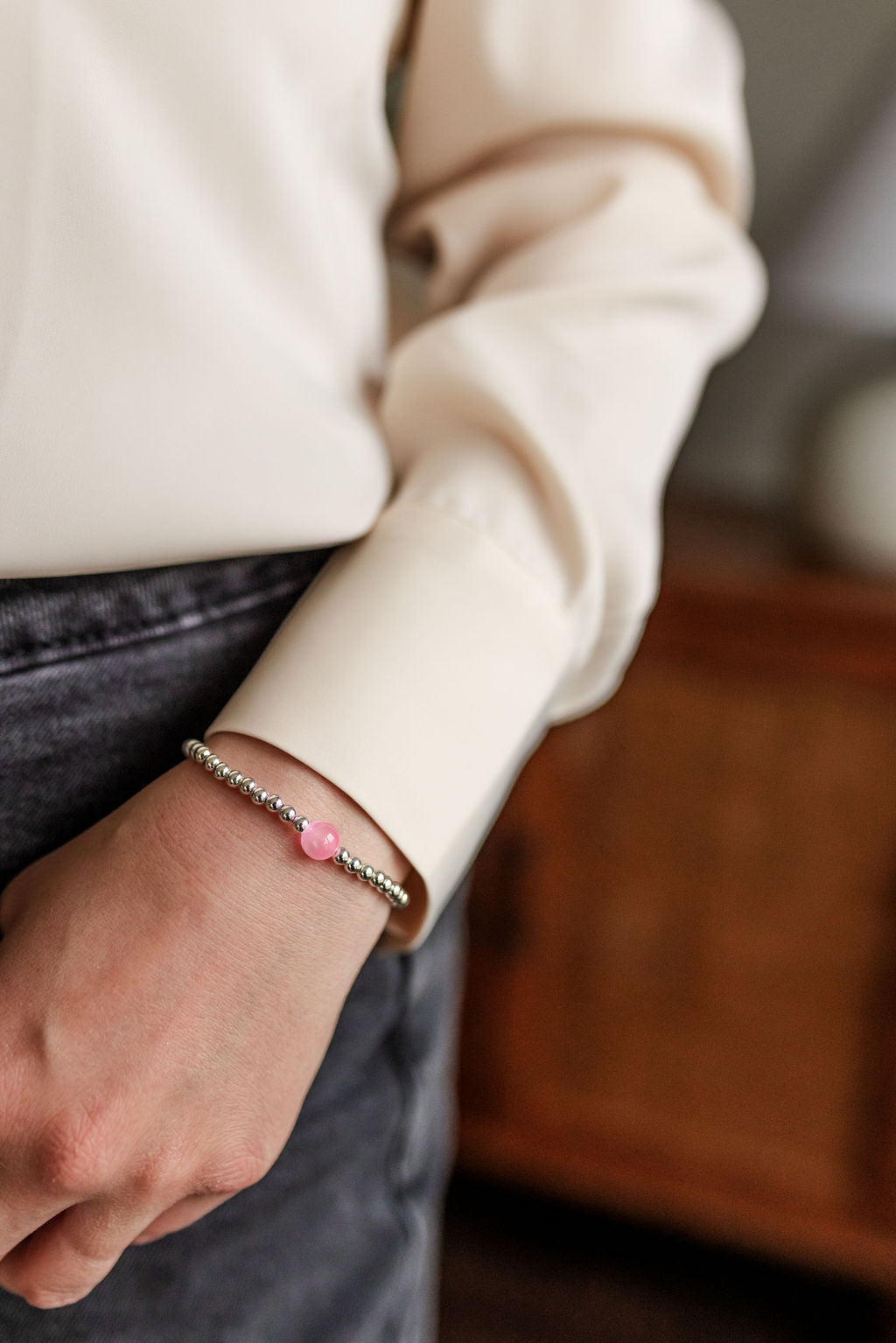Joy Pink Sterling Silver Bracelet