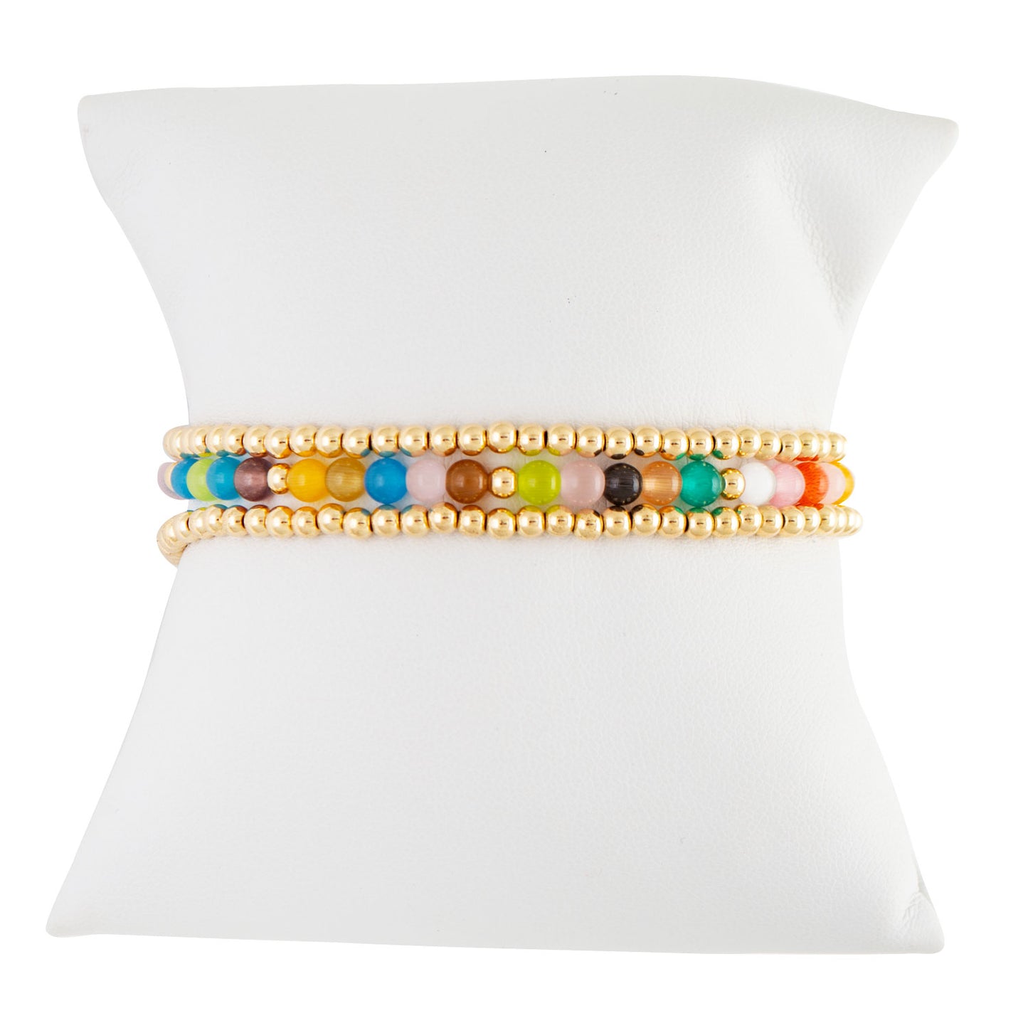Confetti Multi-Colored Gold Filled Bracelet Set