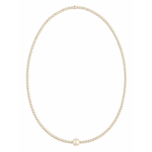 Freshwater Pearl Three MM Sterling Silver Necklace
