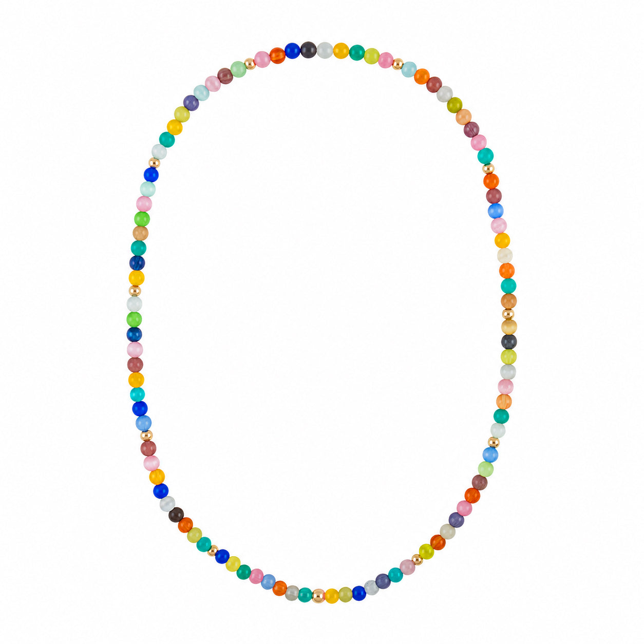 Confetti Multi-Colored Gold Filled Necklace
