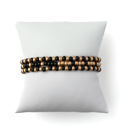 Spirit Black and Gold Bracelet Set