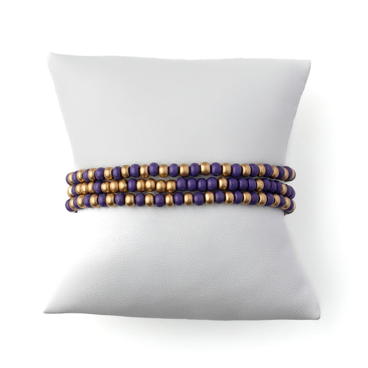 Spirit Purple and Gold Bracelet Set
