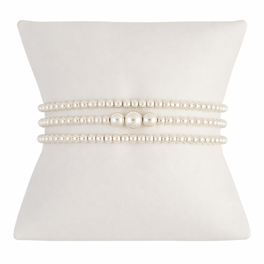 You Are Loved Sterling Silver Bracelet Set