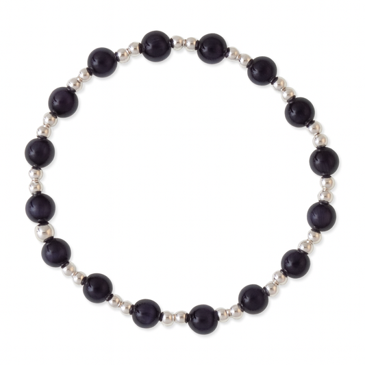 Ebony Sterling Silver Bracelet