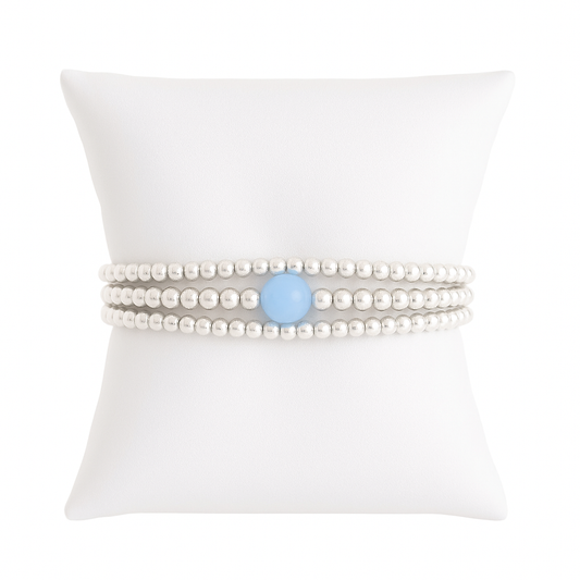Joy Blue Sterling Silver Bracelet Set