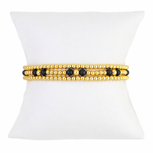 Sapphire Gemstone Gold Filled Bracelet Set