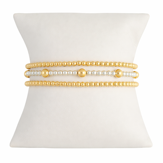 Serenity Mixed Metal Bracelet Set