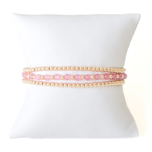 Harmony Pink Gold Filled Bracelet Set
