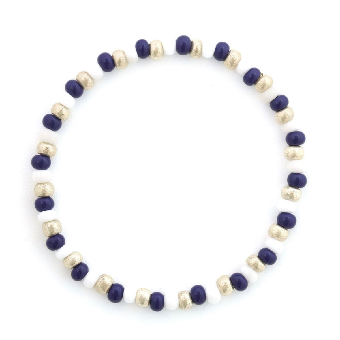 Spirit Original Navy, White and Silver Bracelet