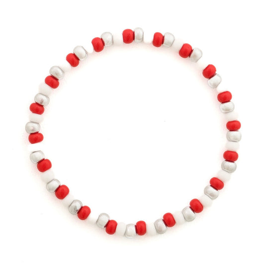 Spirit Original Red, White and Silver Bracelet