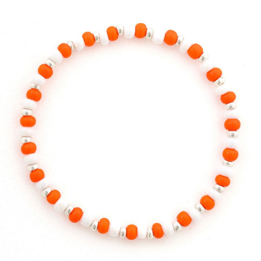 Spirit Original Orange, White and Silver Bracelet