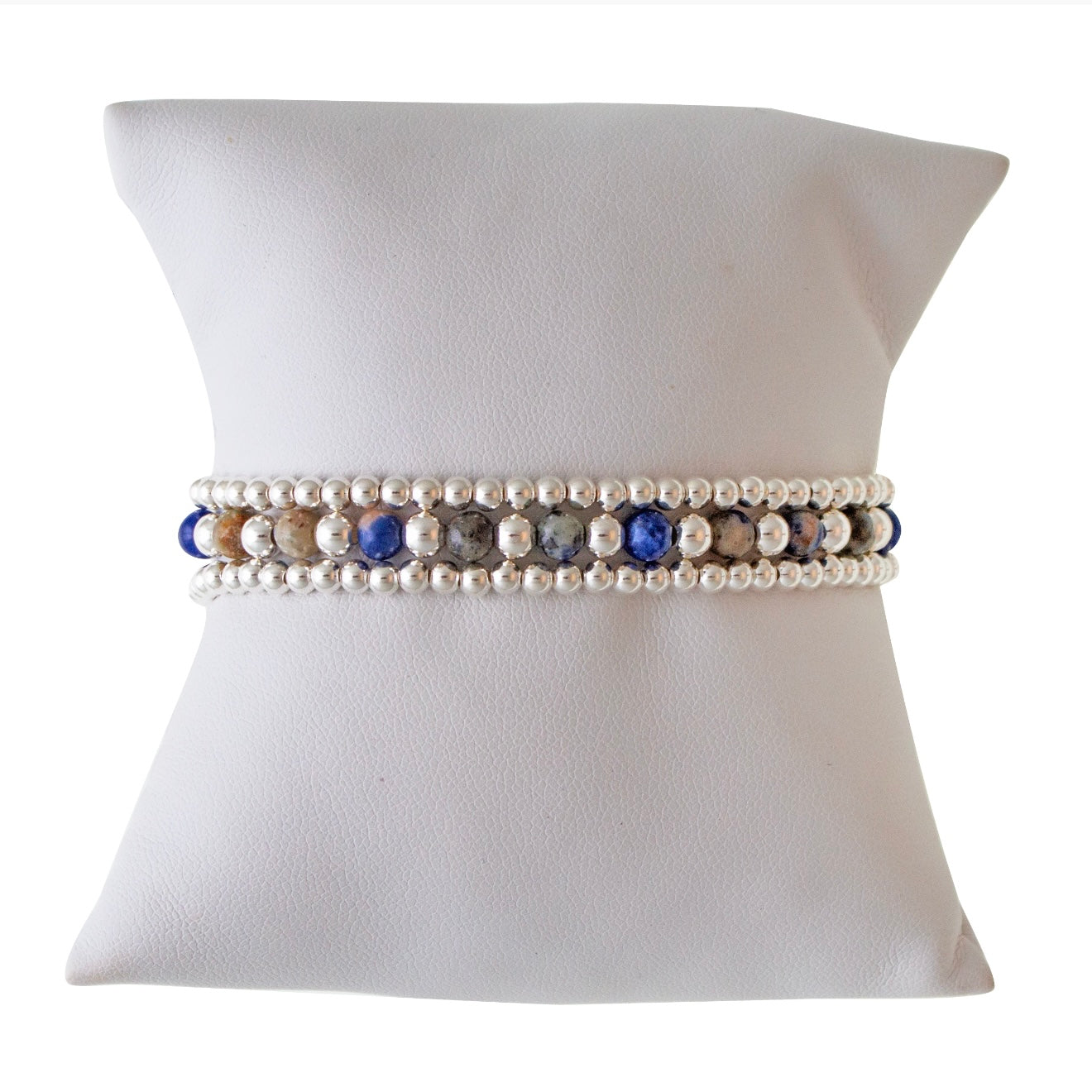 Terra Sodalite Sterling Silver Bracelet Set