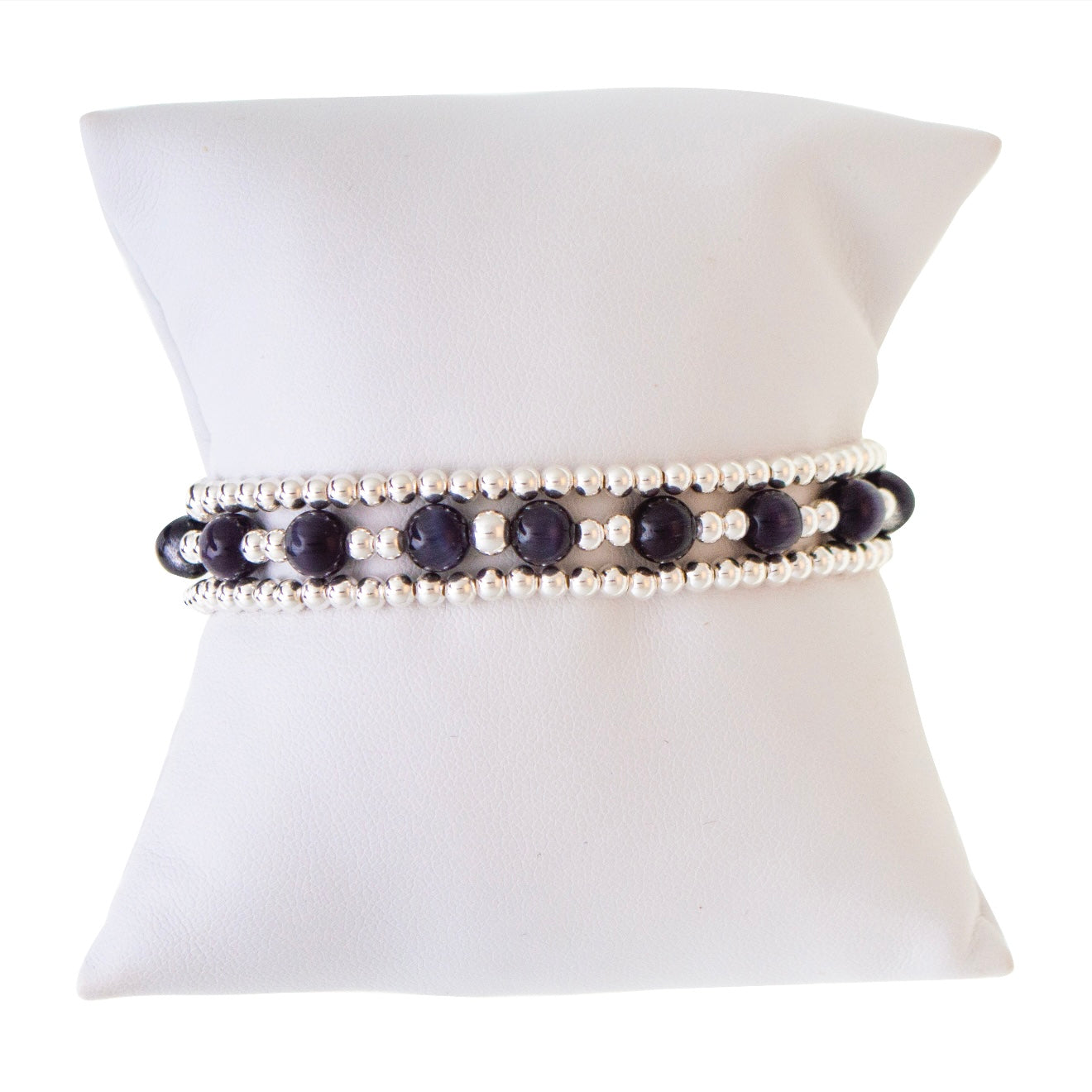 Ebony Sterling Silver Bracelet Set