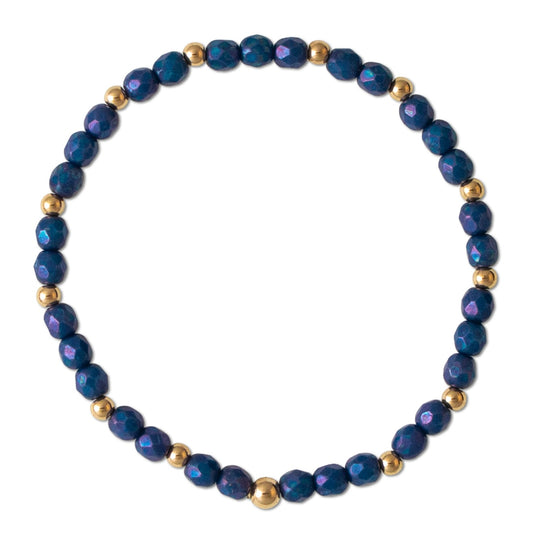 Fancy Blue Gold Filled Bracelet