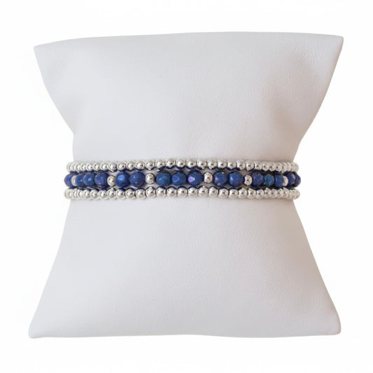 Fancy Sterling Silver Bracelet Set