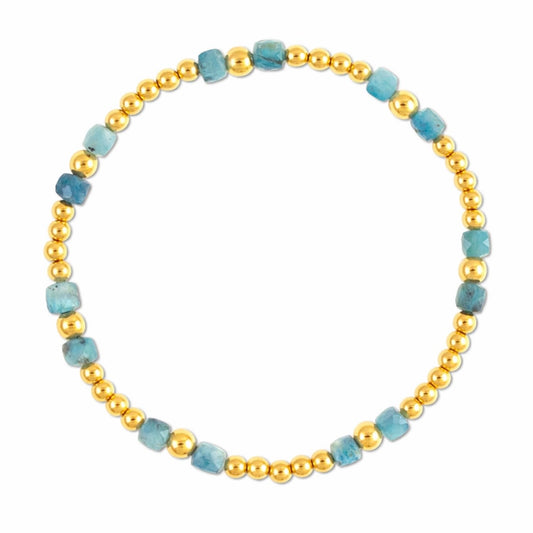 Aquamarine Gemstone Gold Filled Bracelet-March Birthstone