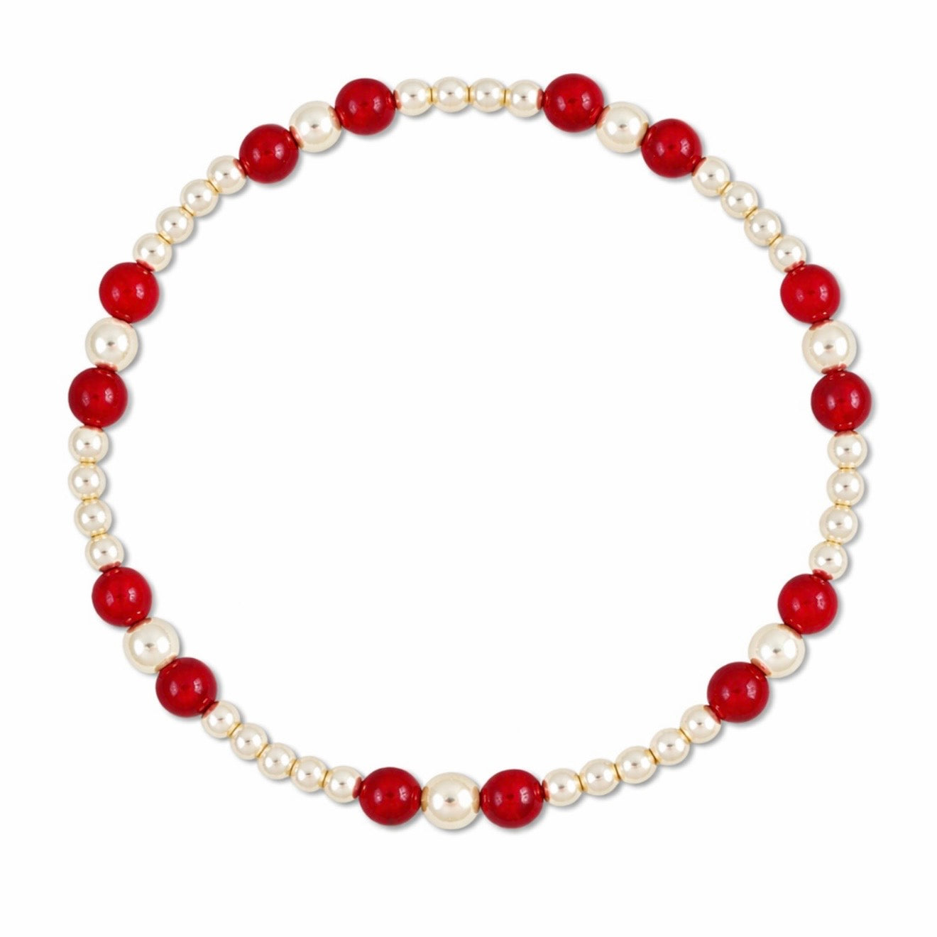 Ruby Gemstone Sterling Silver Bracelet-July Birthstone