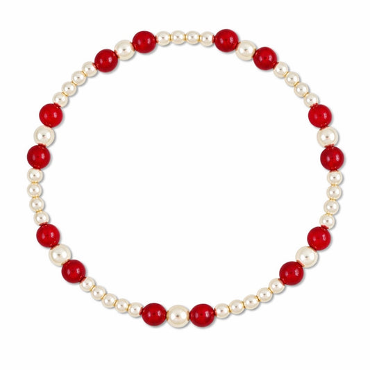 Ruby Gemstone Sterling Silver Bracelet-July Birthstone