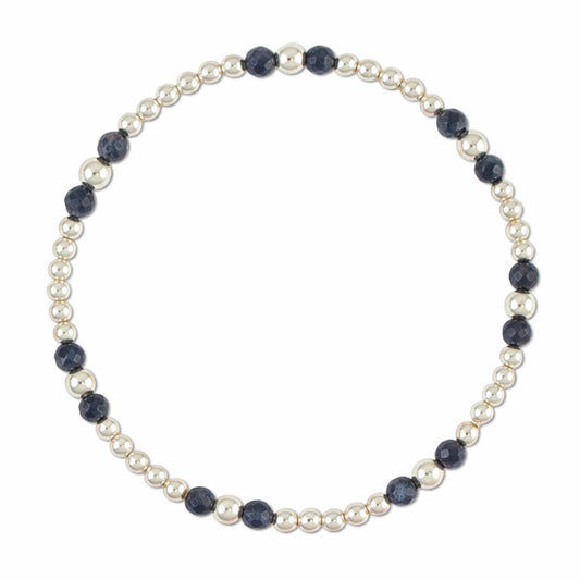 Sapphire Gemstone Sterling Silver Bracelet-September Birthstone