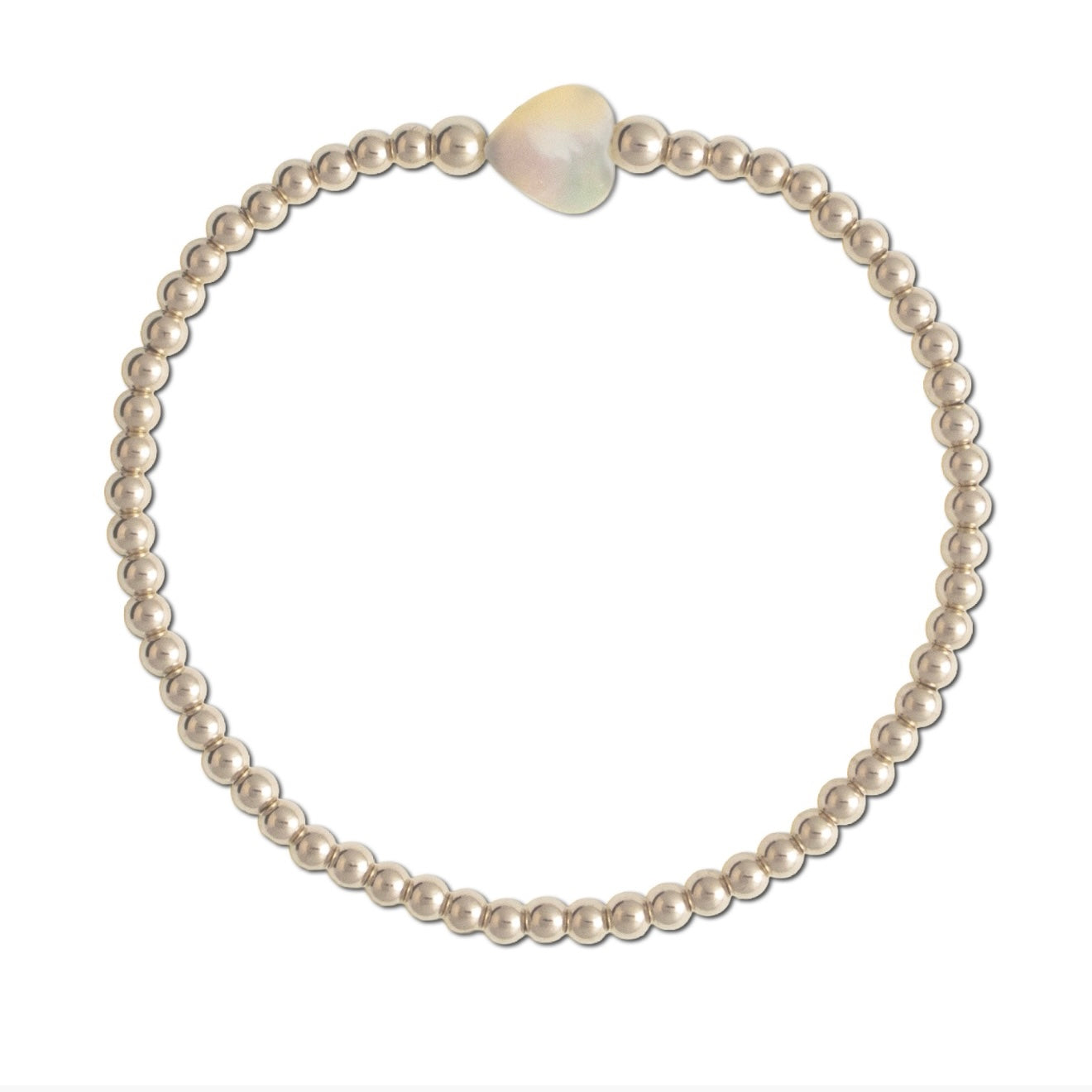 Shell Heart Sterling Silver Bracelet