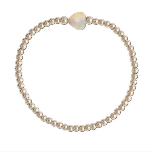 Shell Heart Sterling Silver Bracelet